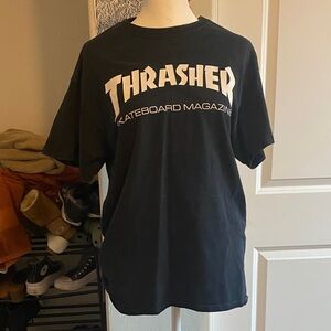 Thrasher Black Skateboard Magazine Tee